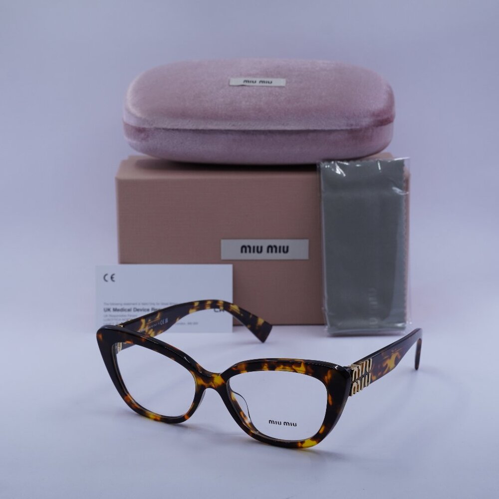 Miu Miu MU05VV VAU1O1 Cat Eye Eyeglasses 53mm – Honey Havana